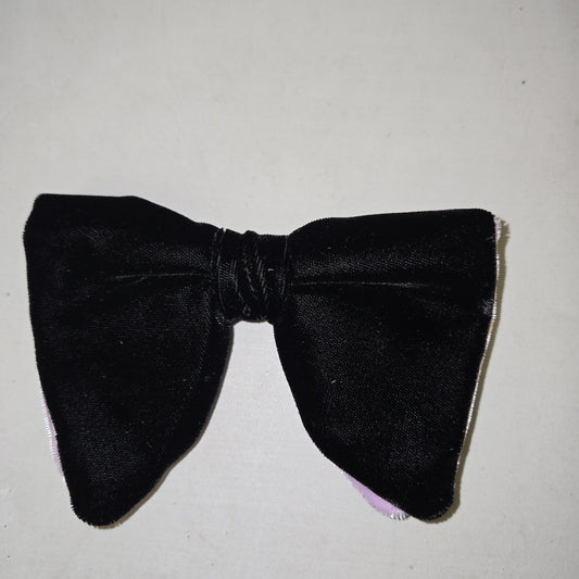 Vintage 70's Ormond 2 Tone Velvet Clip On Bow Tie