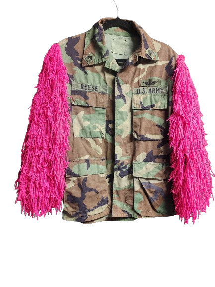 Pink Camo Shag Jacket