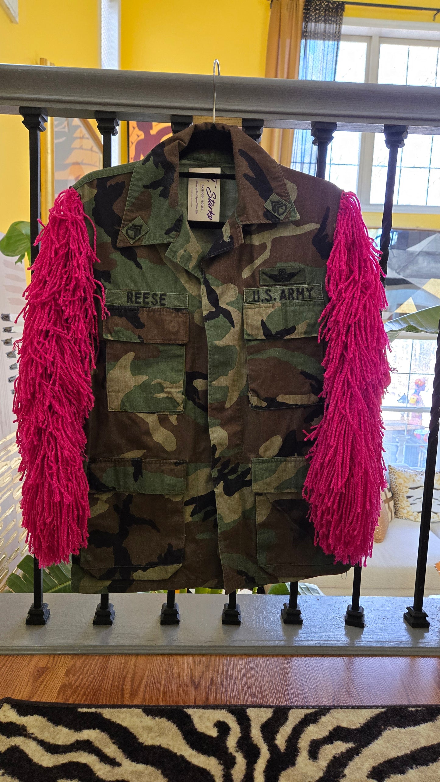 Pink Camo Shag Jacket