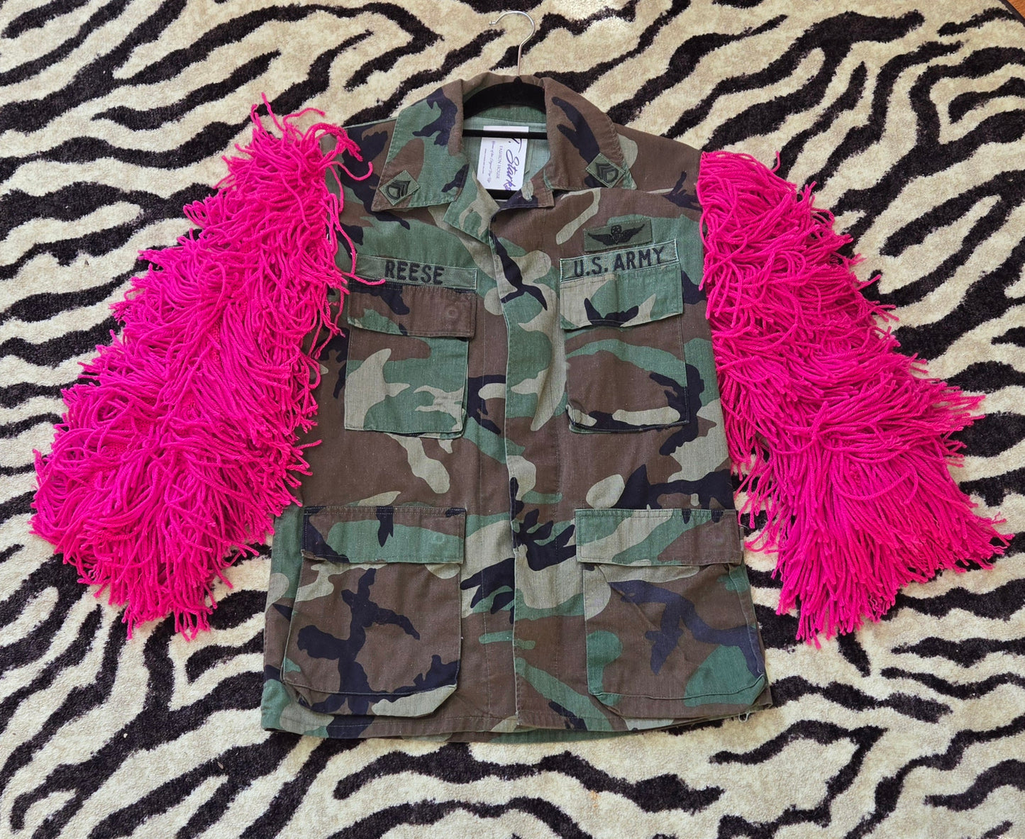 Pink Camo Shag Jacket