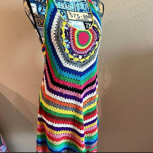 Rainbow Halter Dress