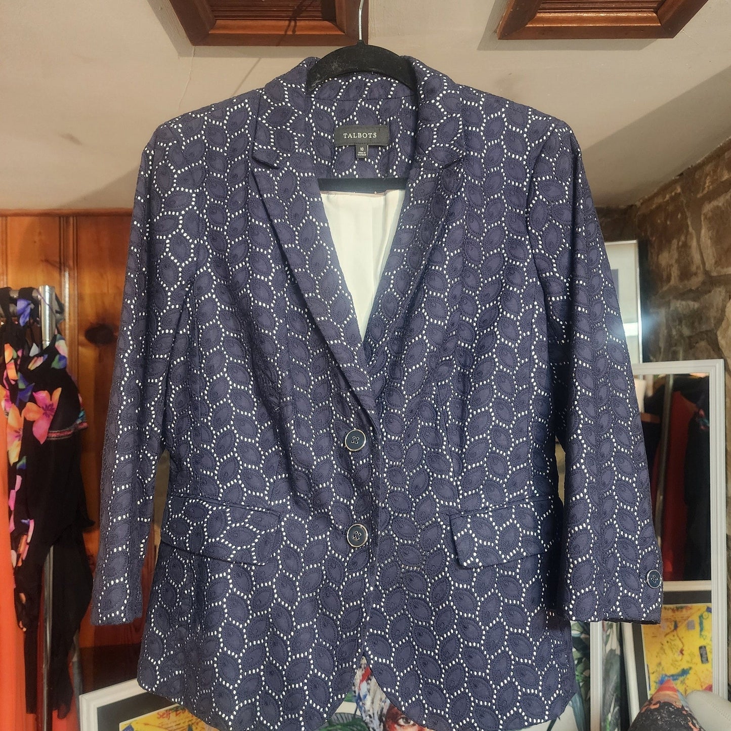 Talbots Faux Lace Blazer