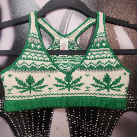 Knitty Kitty Cannabis Sweater Bralette